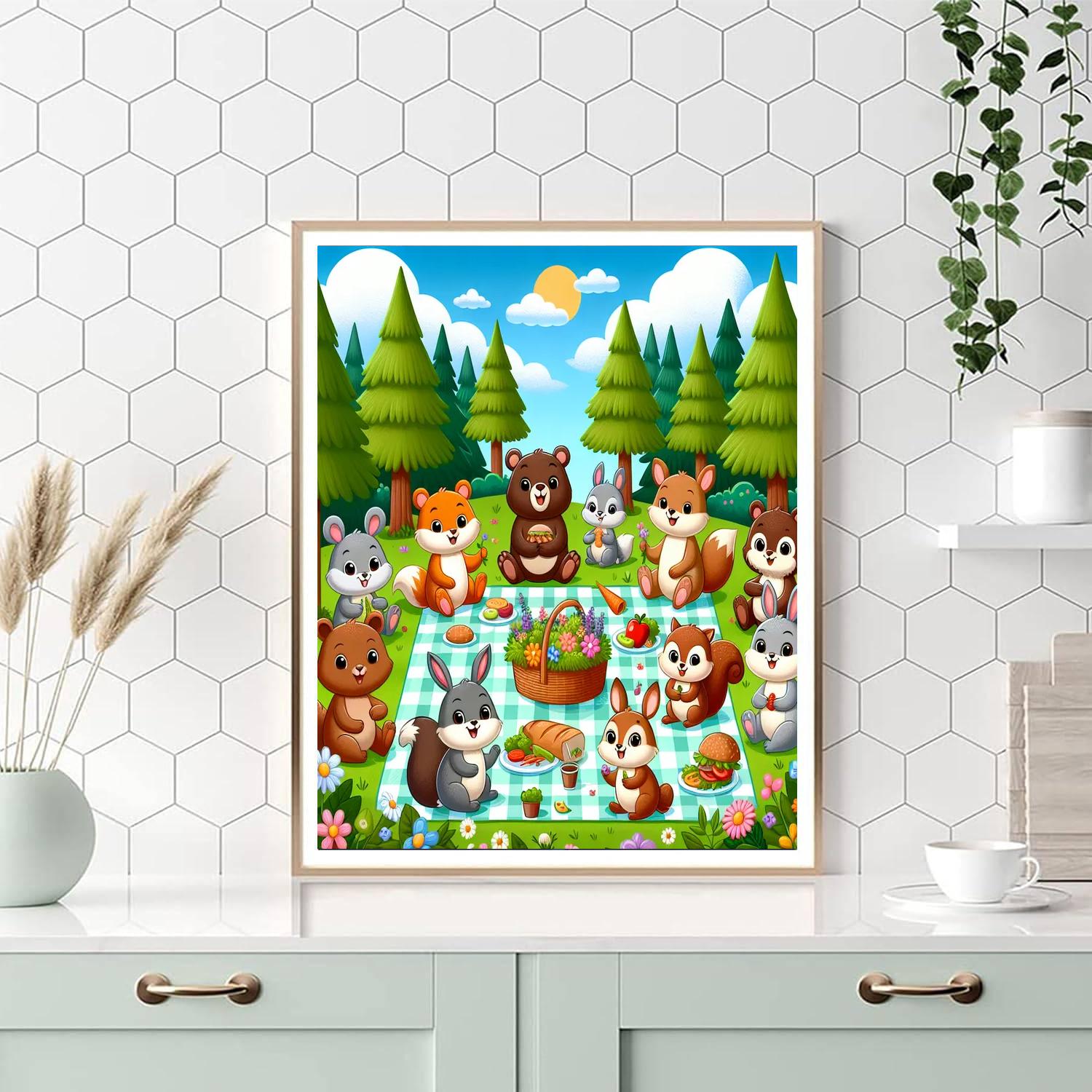 The Forest Picnic Party DIY Paint By Numbers