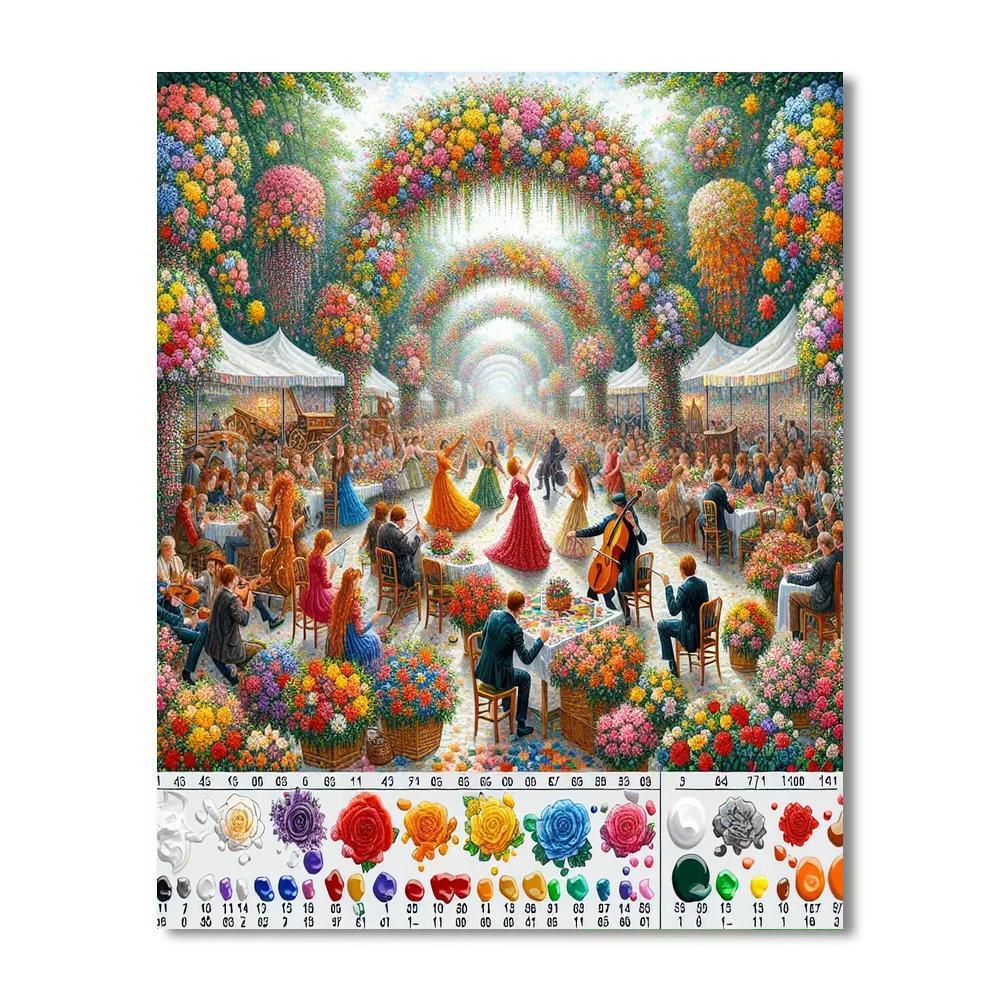 Flower Festival - Tultepec, Mexico Paint By Color