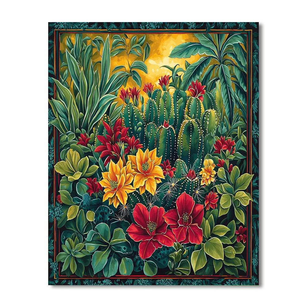 Frida Kahlo Inspired Resilient Cactus Symphony  Painting By Numbers Kit