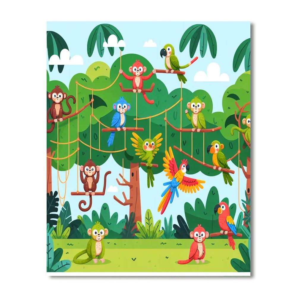 Energetic Jungle Jam Paint By Numbers Kits