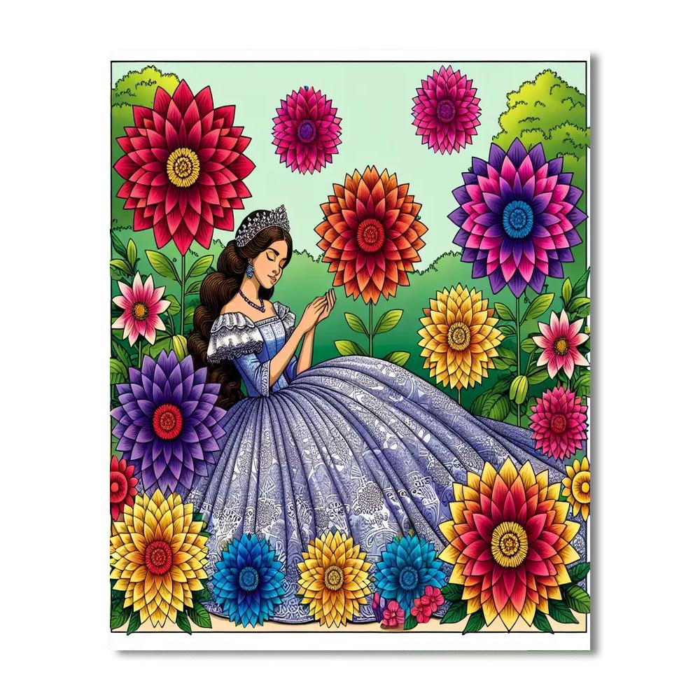 Princess And The Magical Garden Paint By Number
