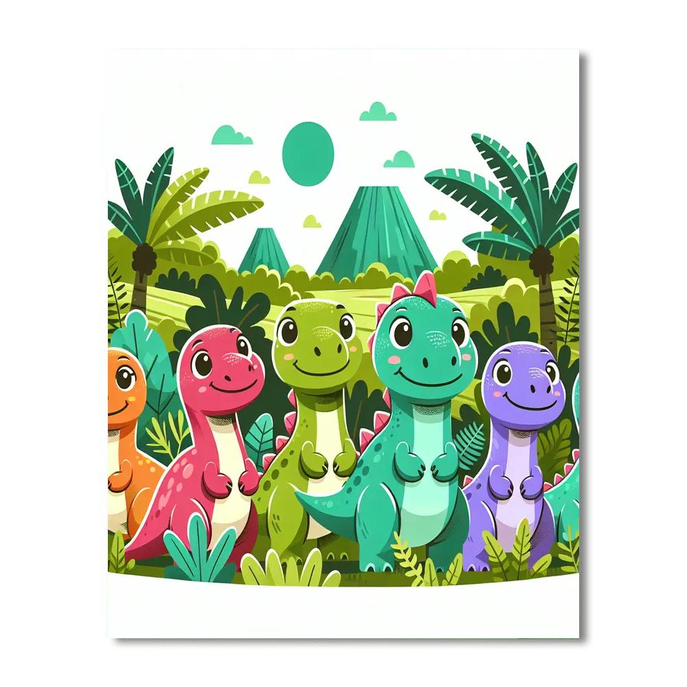 Daring Dinos Paint By Numbers Art