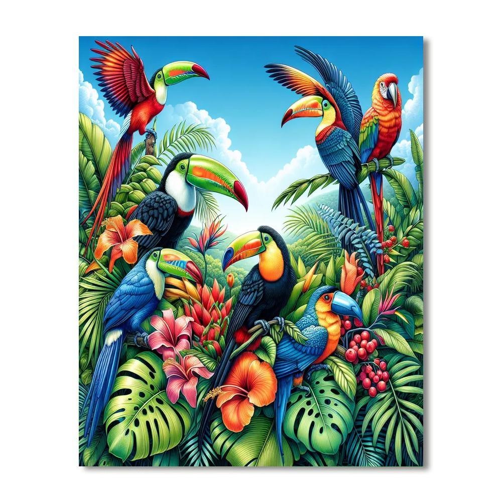 Tropical Paradise Awakening Number Painting
