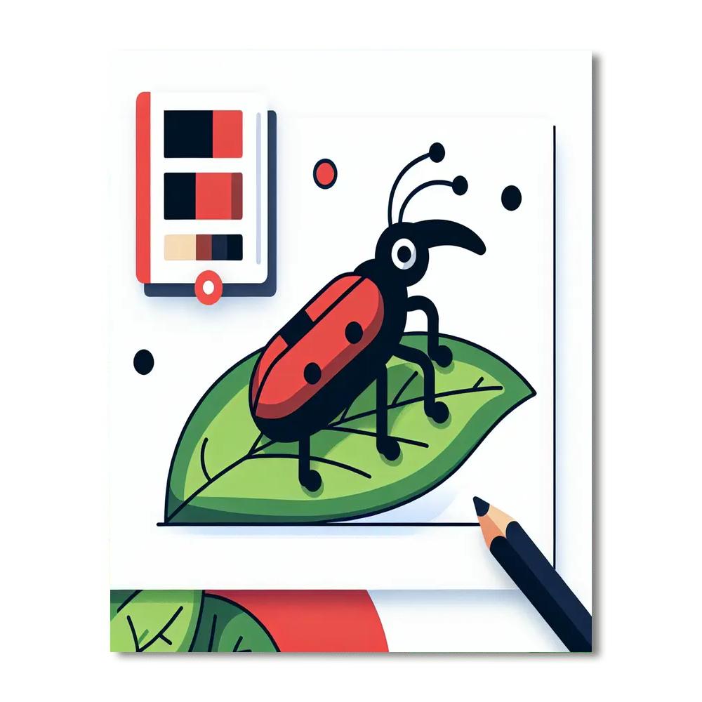 Giddy Giraffe Weevil Paint By Numbers Art