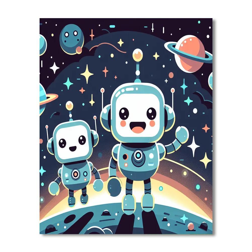 Galaxy Robot Explorers Numbered Painting Kits