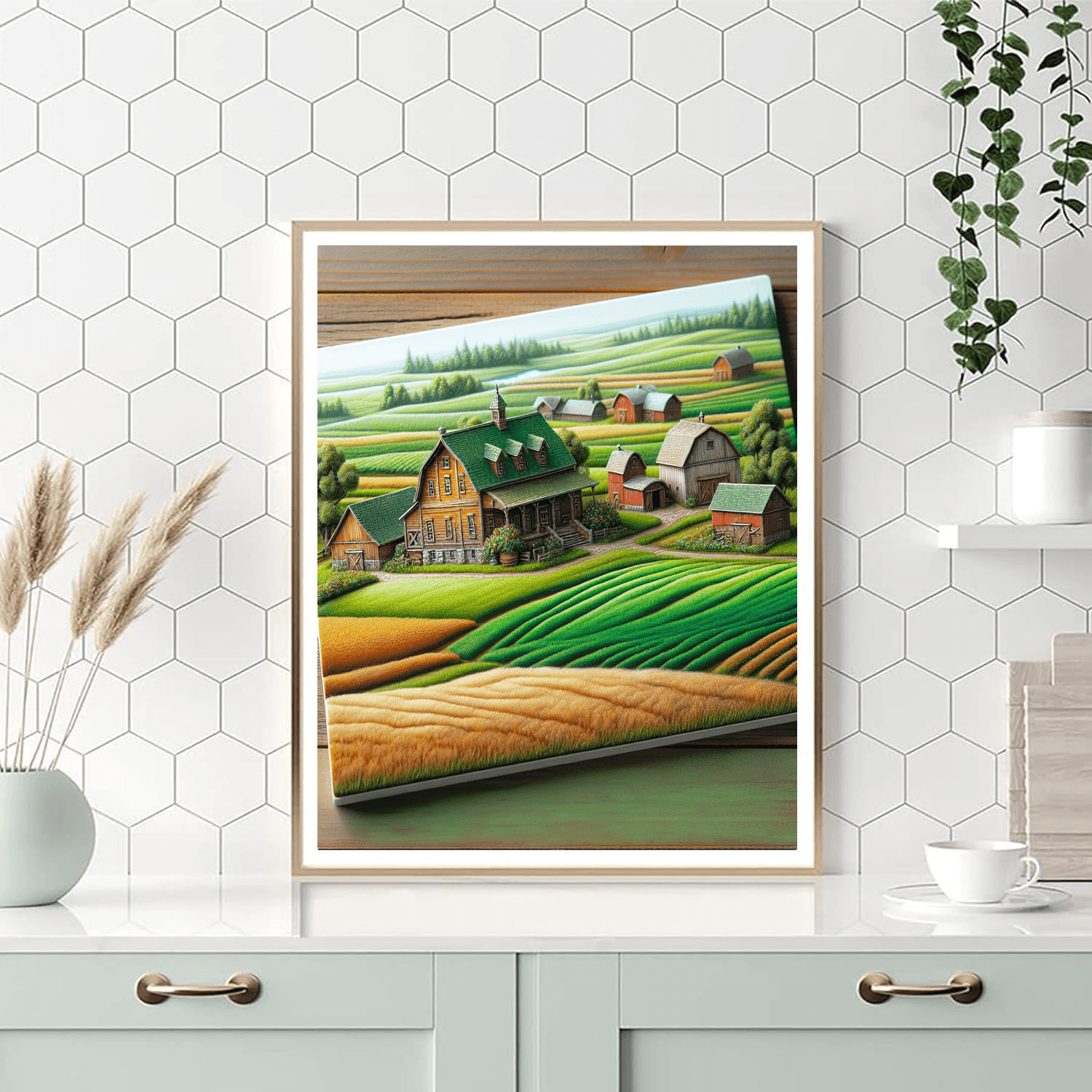 Quaint Rustic Farmhouse Painting Number Kit