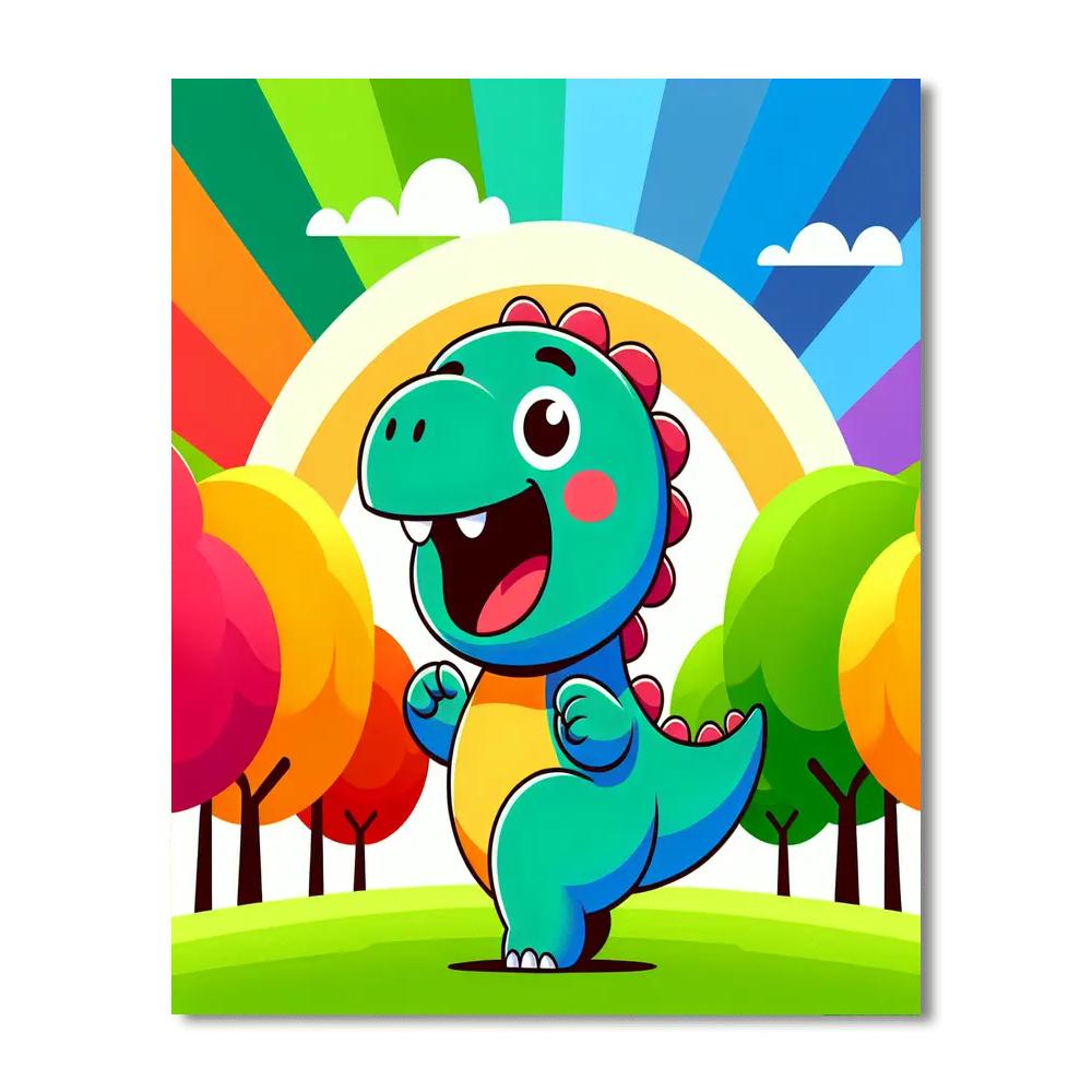 Charming Dino Paint By Color