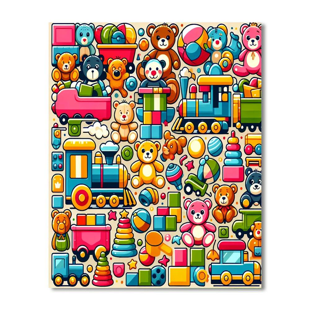 Toy Wonderland Number Painting