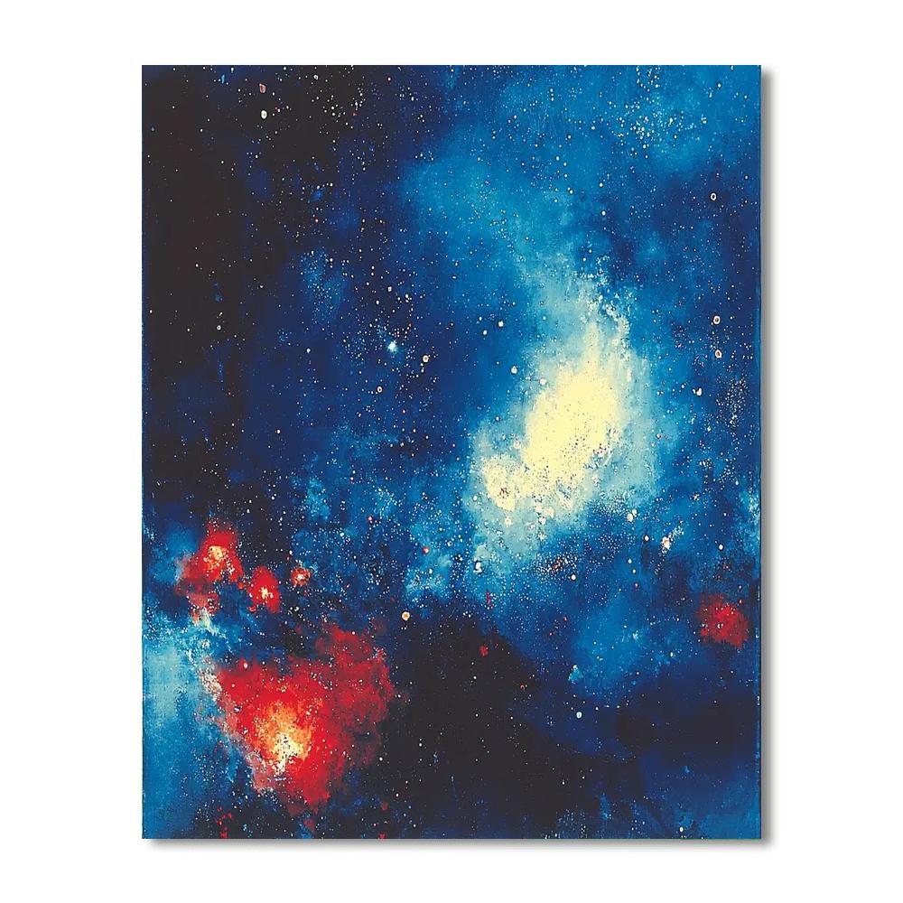 Joan Miró Inspired Nebula Exploration  Paint By Number