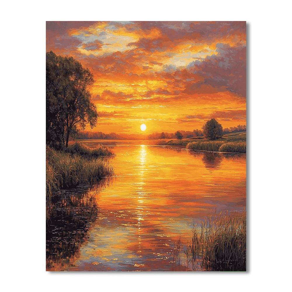 J.M.W. Turner Inspired Enchanted Reflections  Paint By Numbers Art