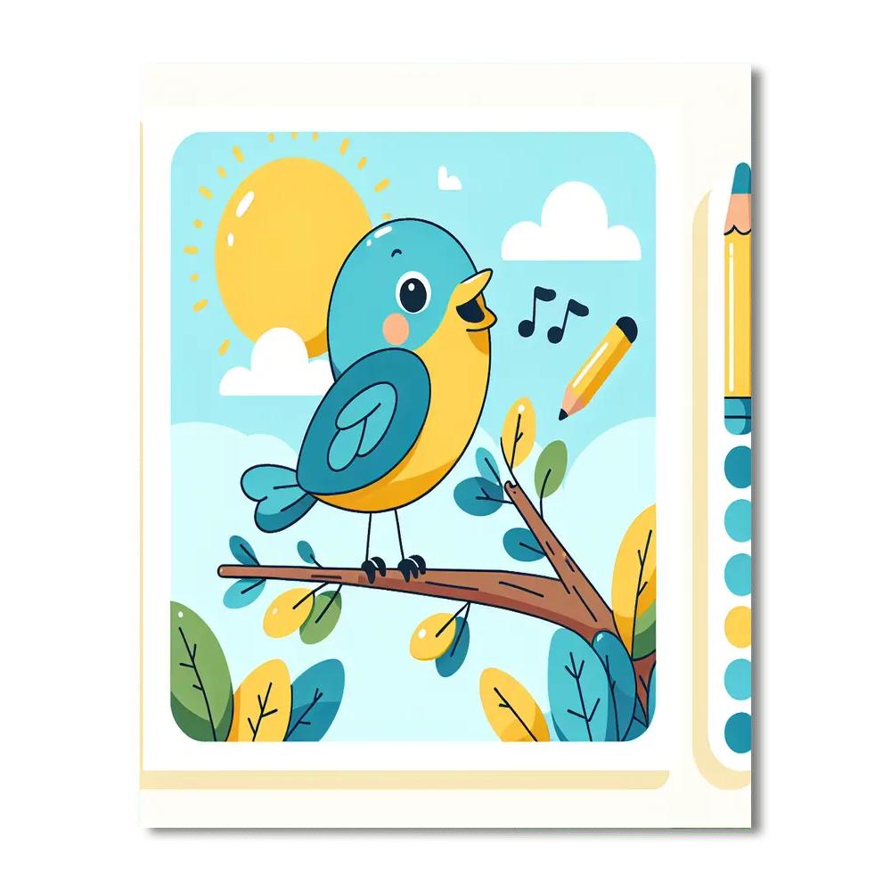 Chirpy Songbird Paint By Numbers