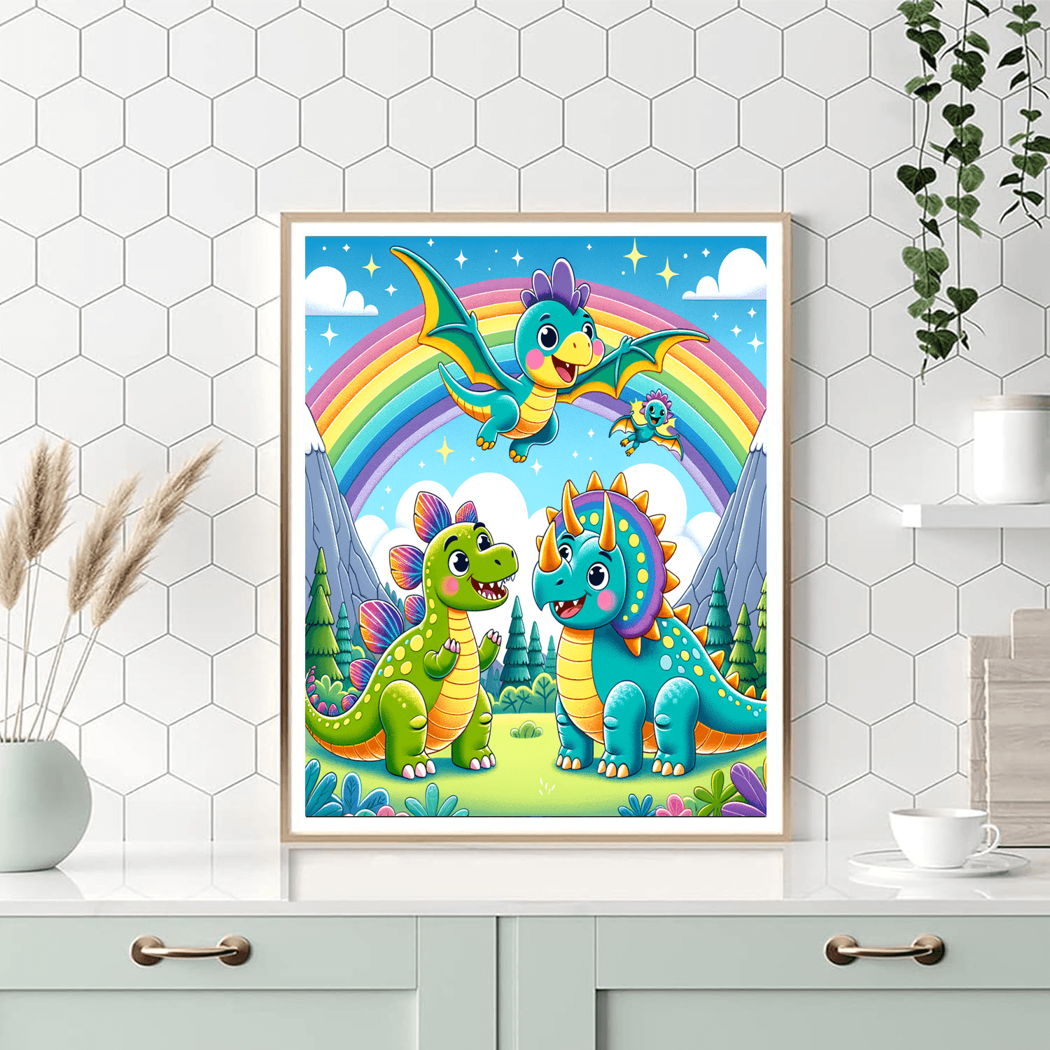 Dazzling Dinosaurs DIY Paint By Numbers