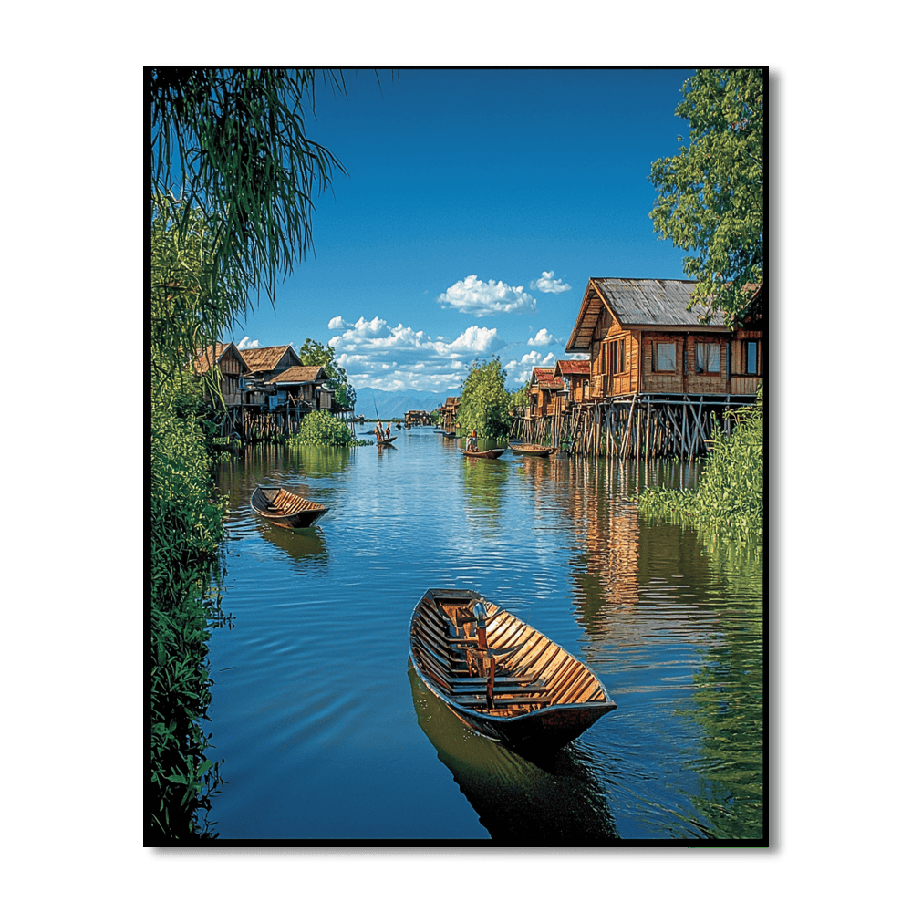 Inle Lake Numbered Painting Kits