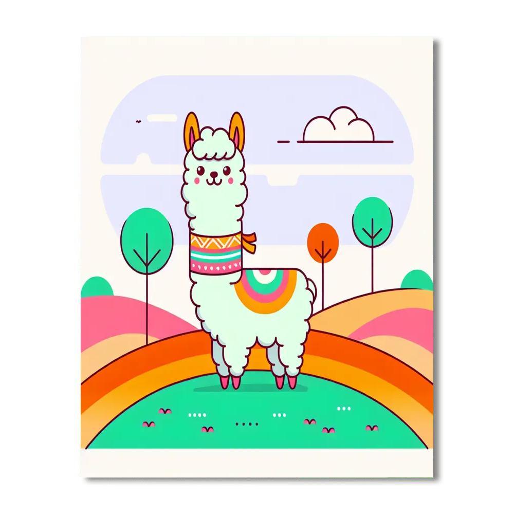 Adventurous Alpacas Paint By Numbers Art