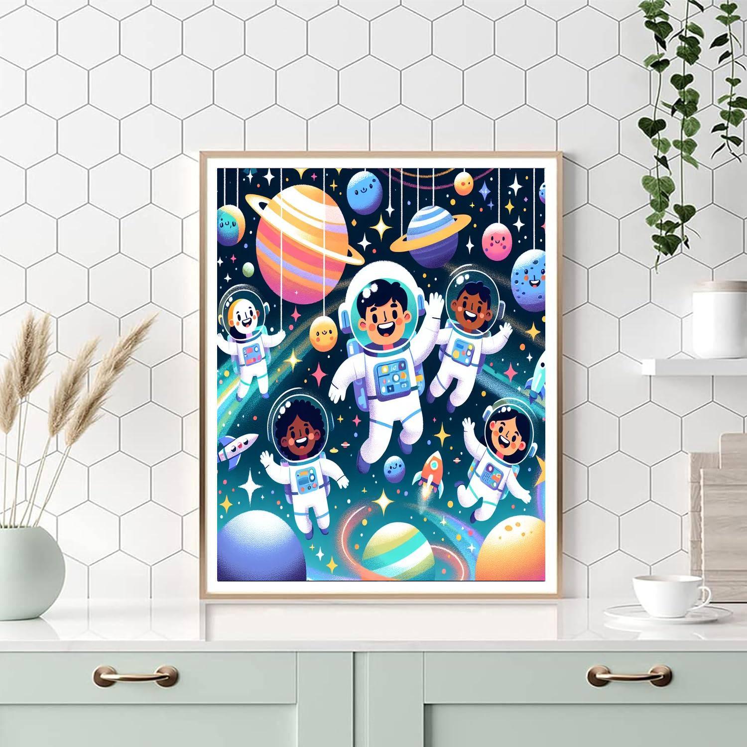 Exciting Space Journey Number Painting