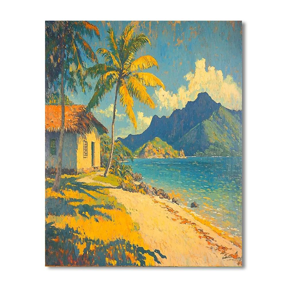 Paul Gauguin Inspired Blissful Horizon  Paint By Color