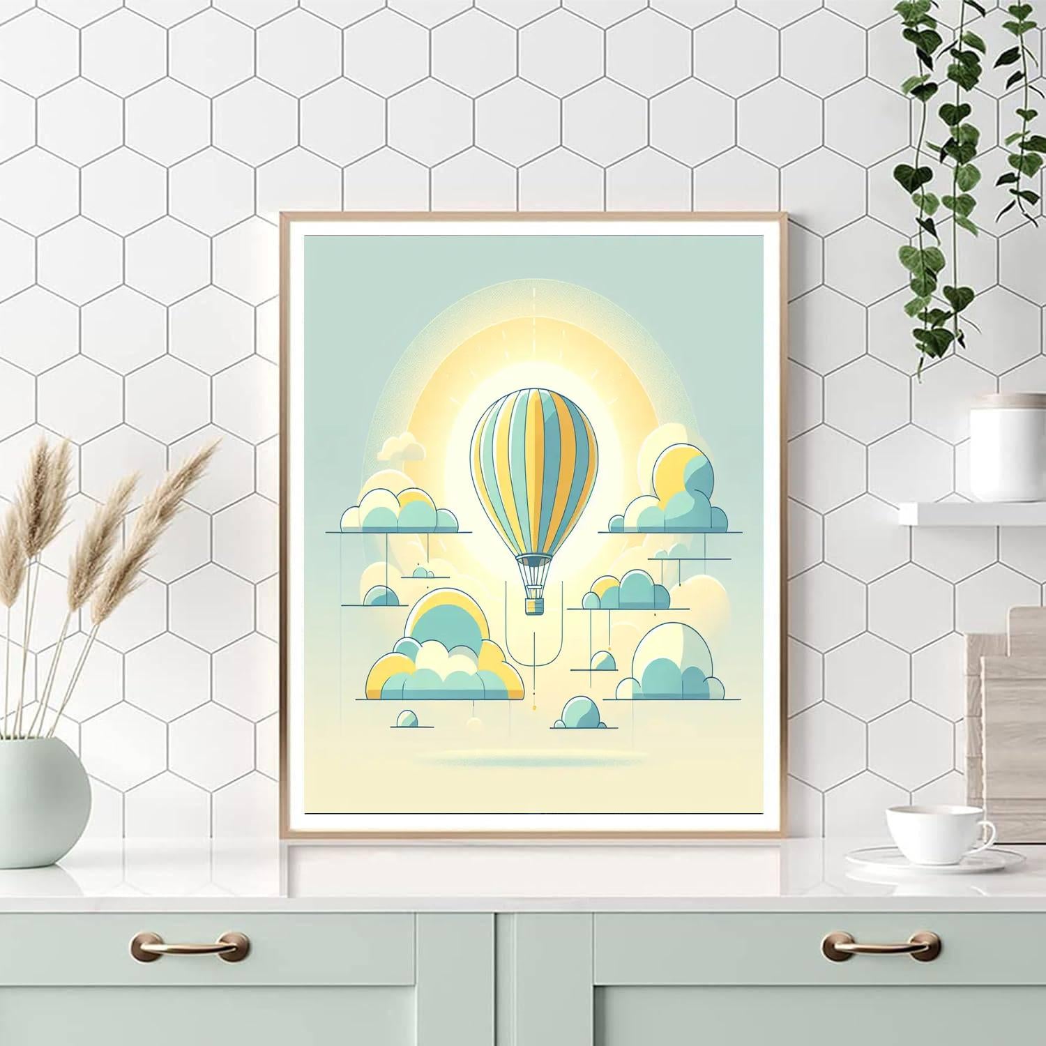 Dreamy Air Balloon Ride Paint By Color