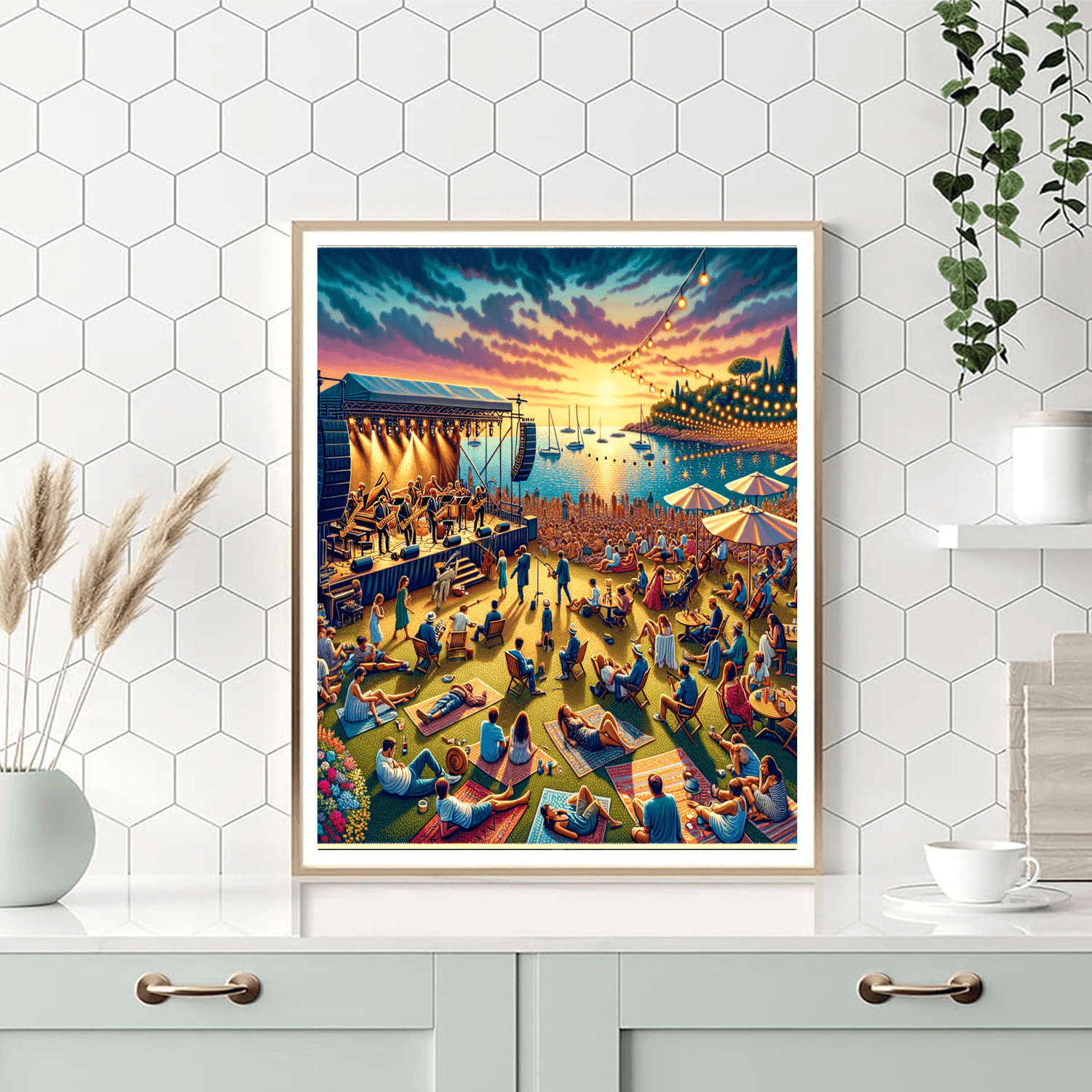 The Antibes Juan-les-pins Jazz Festival Paint By Color