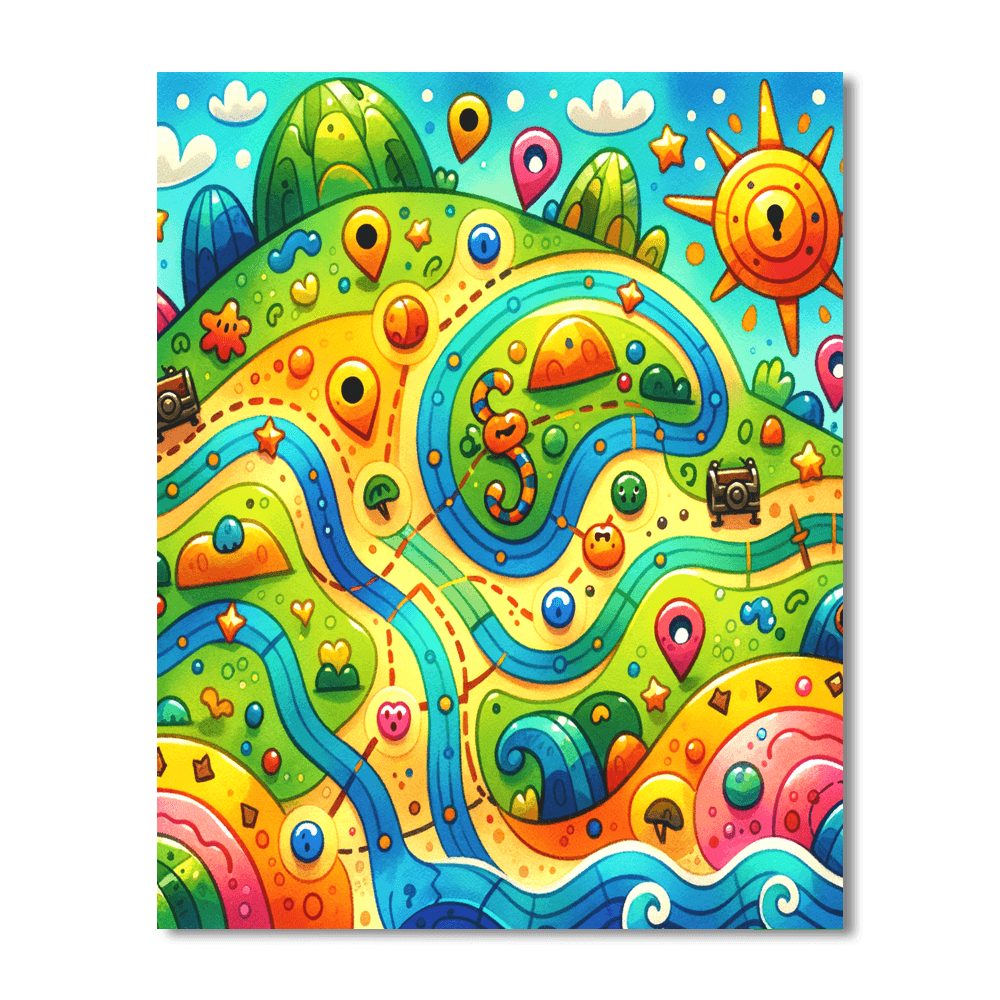 Charming Adventure Map Paint By Numbers Kits