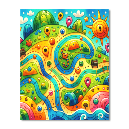 Charming Adventure Map Paint By Numbers Kits