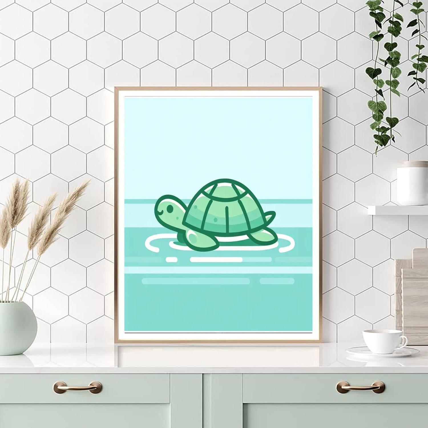 Wise Turtle Tale Number Painting