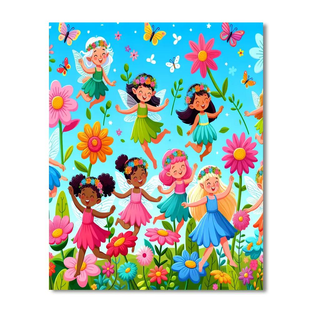 Dancing Flower Fairies Numbered Painting Kits