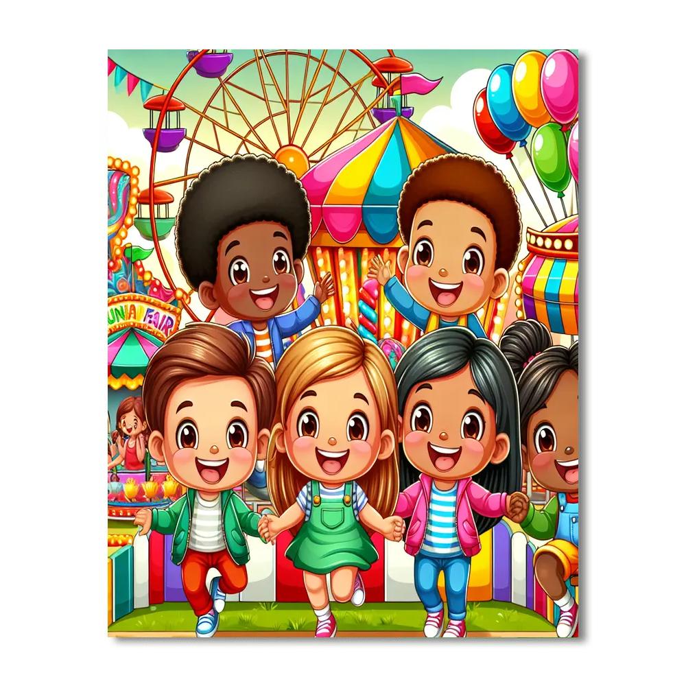 Festive Funfair Painting Number Kit