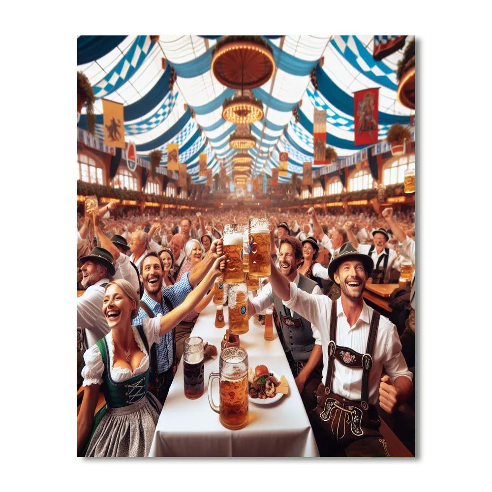 Oktoberfest In Munich Painting Number Kit