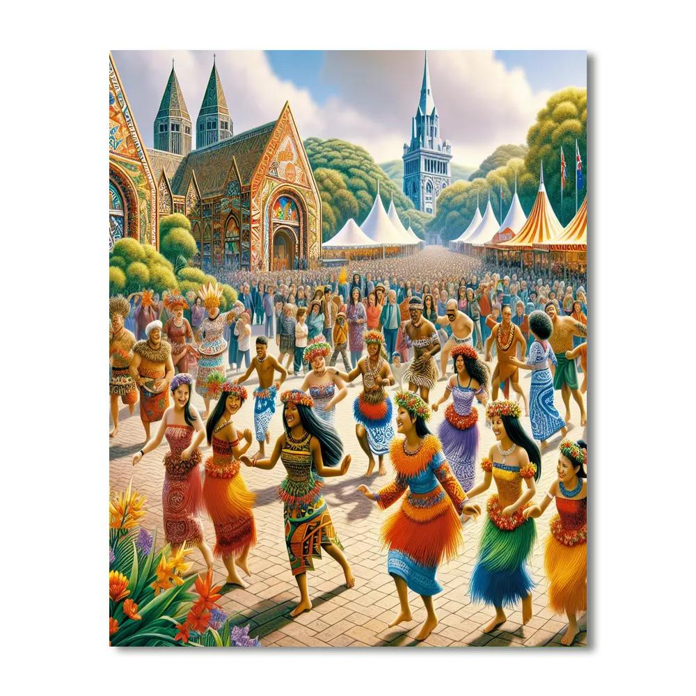 New Zealand's Pasifika Festival Paint By Numbers Art