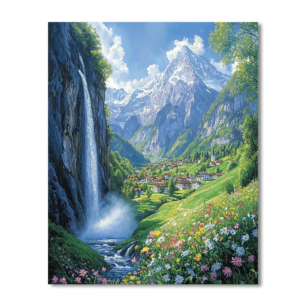 Lauterbrunnen Valley Paint By Number