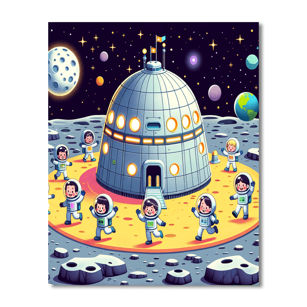 Lunar Explorer's Base Paint By Numbers