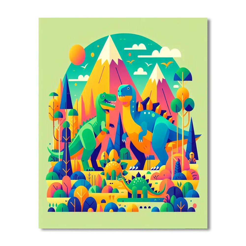 Adventurous Dino Trail Number Painting