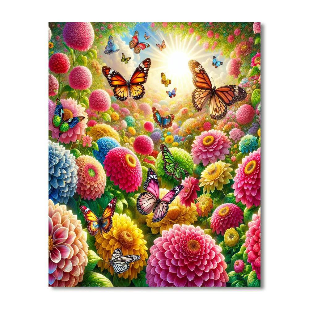 Vibrant Garden Wonderland DIY Paint By Numbers