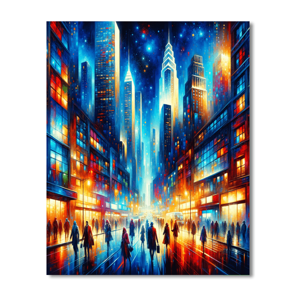 Vivid City Streets DIY Paint By Numbers