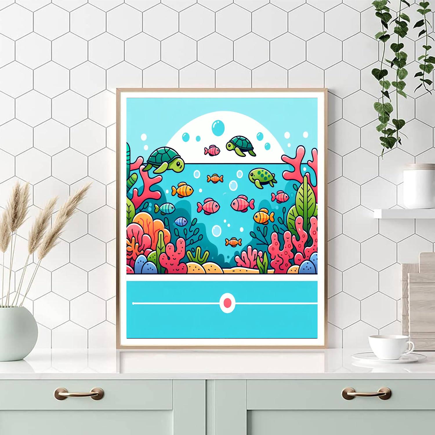 Aquatic Life Exploration Painting By Numbers Kit
