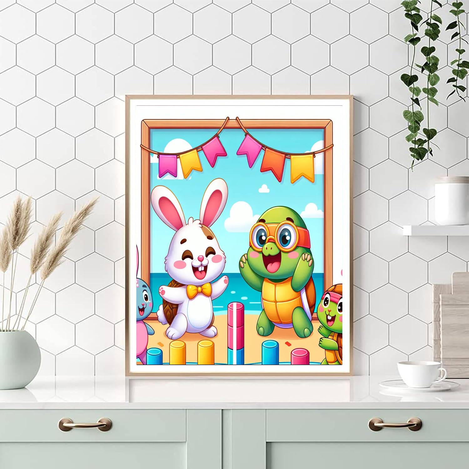 Silly Animal Showdown DIY Paint By Numbers