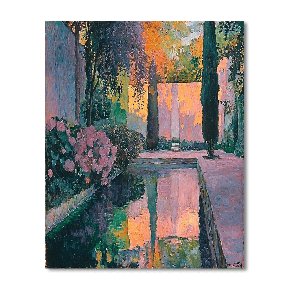 Pierre Bonnard Inspired Twilight Garden  Paint By Color