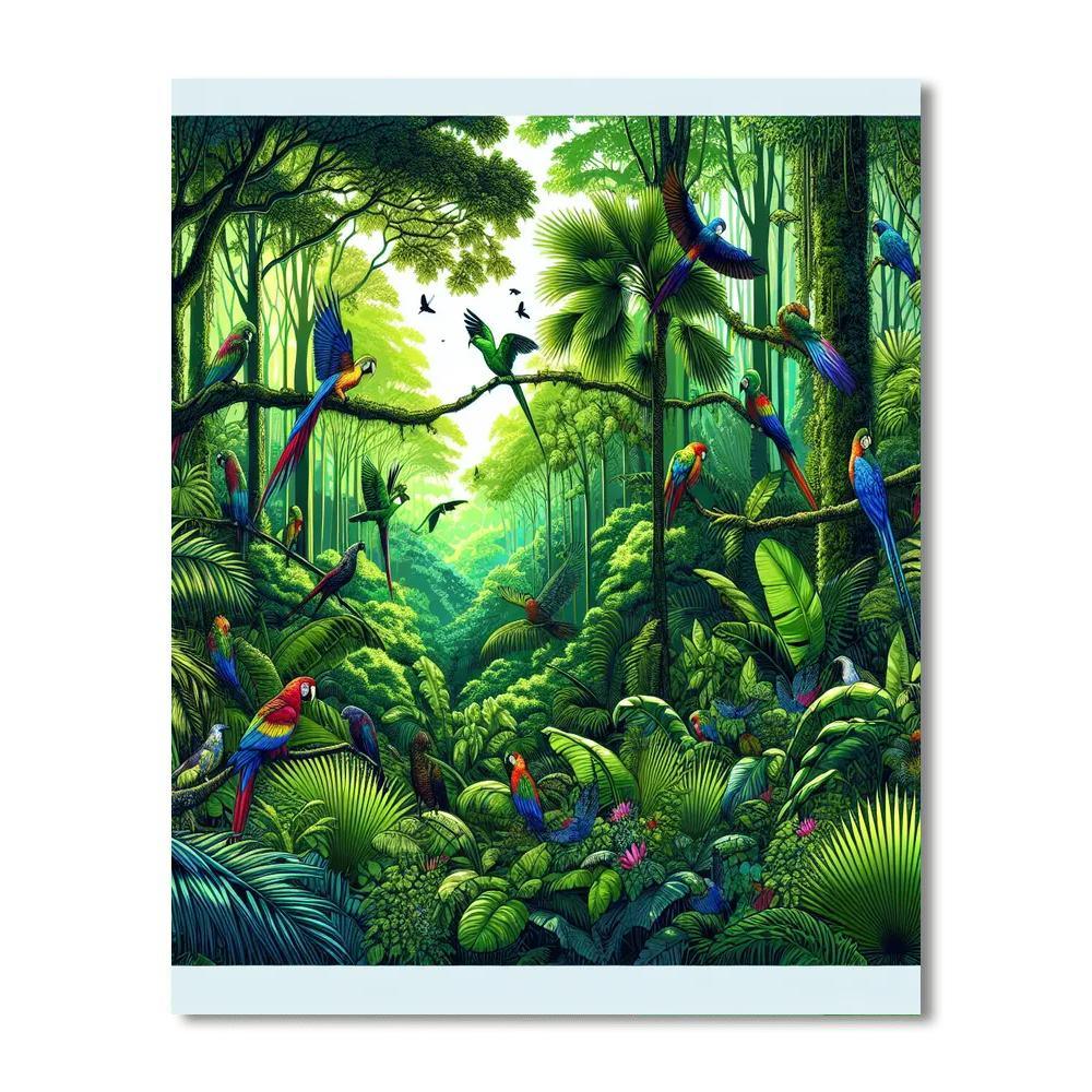 Tropical Rainforest Vividness DIY Paint By Numbers