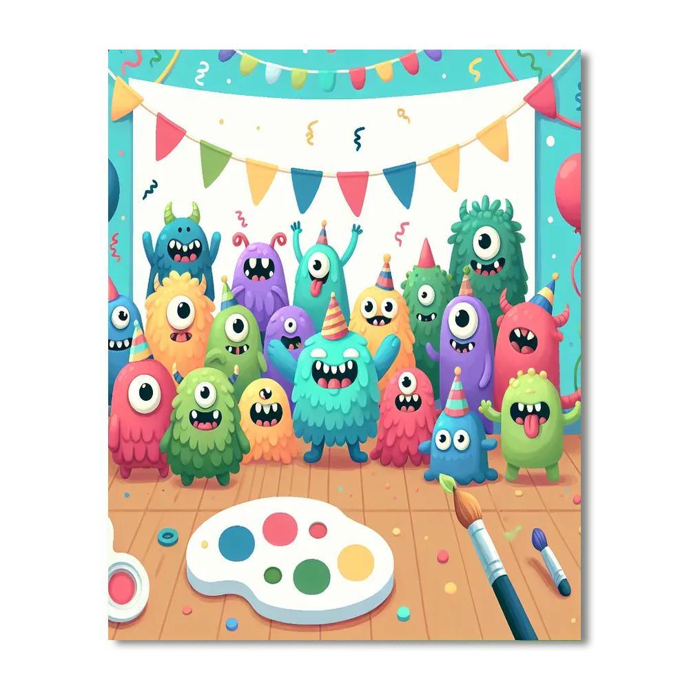 Monster Mash Bash Number Painting