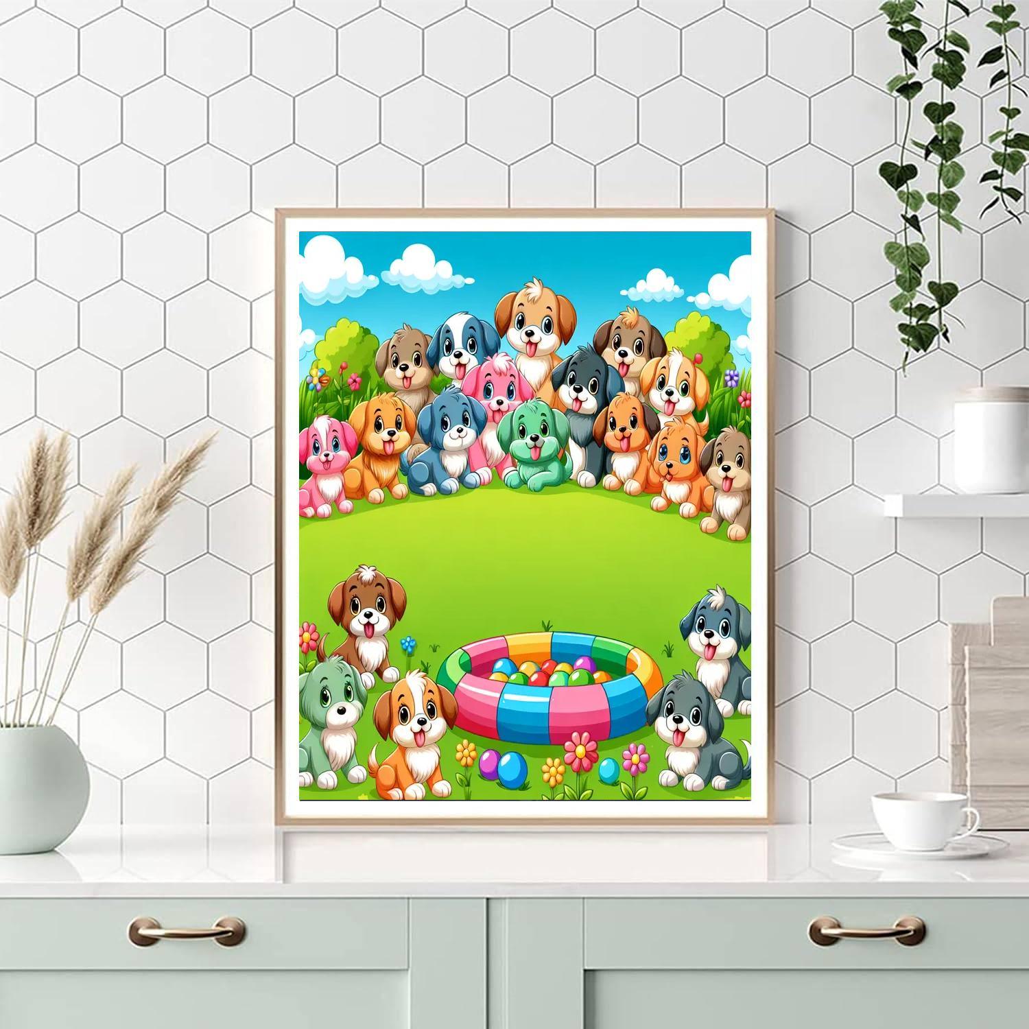 Puppy Playground Adventure Paint By Numbers Kits
