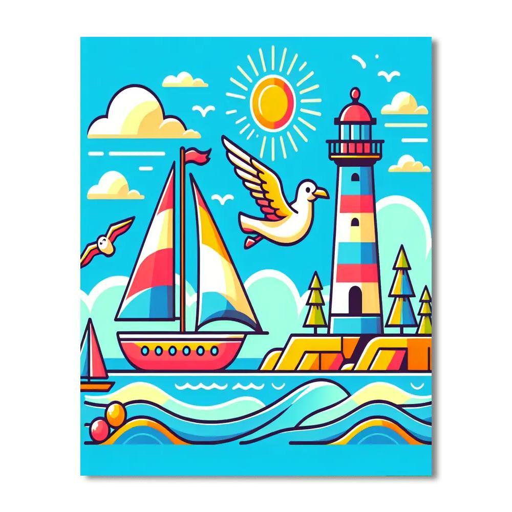 Seaside Explorers Paint By Numbers Art