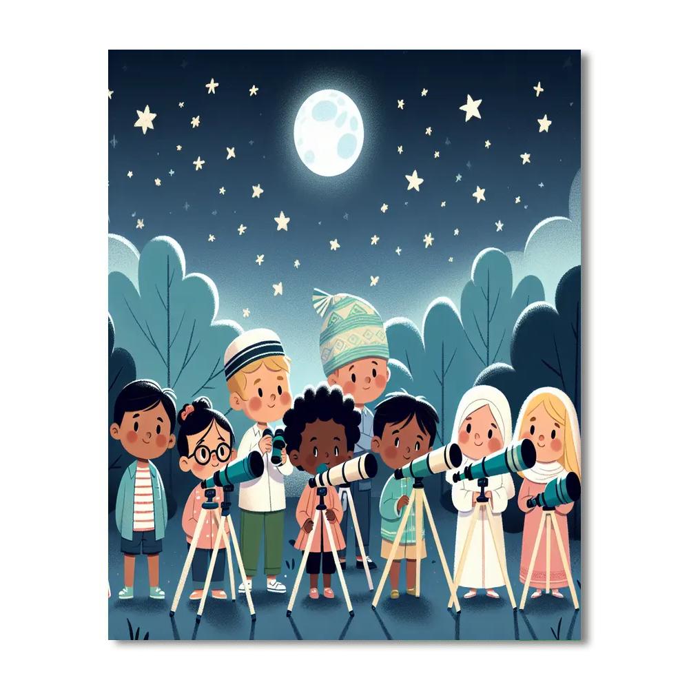 Starry Night Sky Explorers Numbered Painting Kits