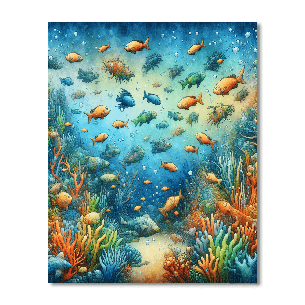 Mystical Underwater Adventure Number Painting