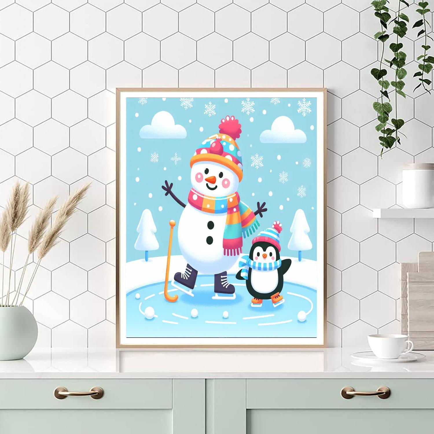 Whimsical Winter Adventure Paint By Numbers Art