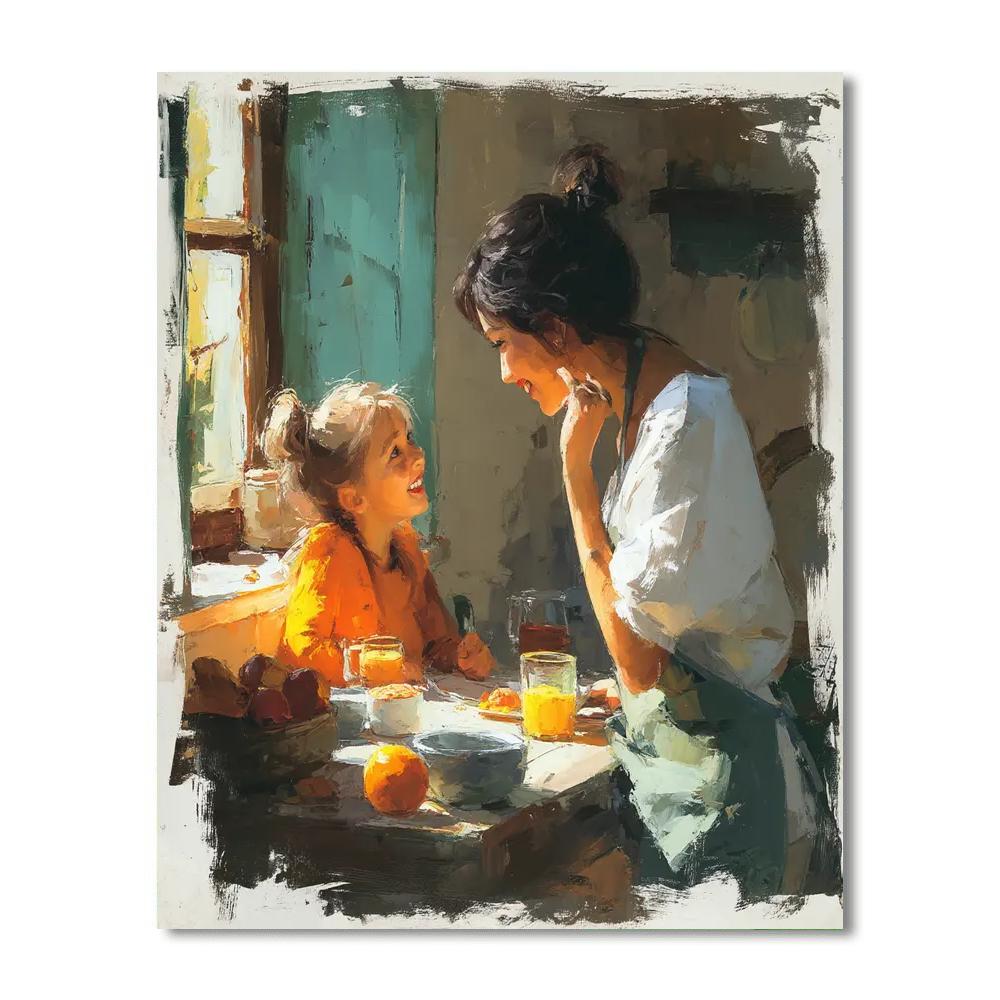 Morning Routine Together Number Painting