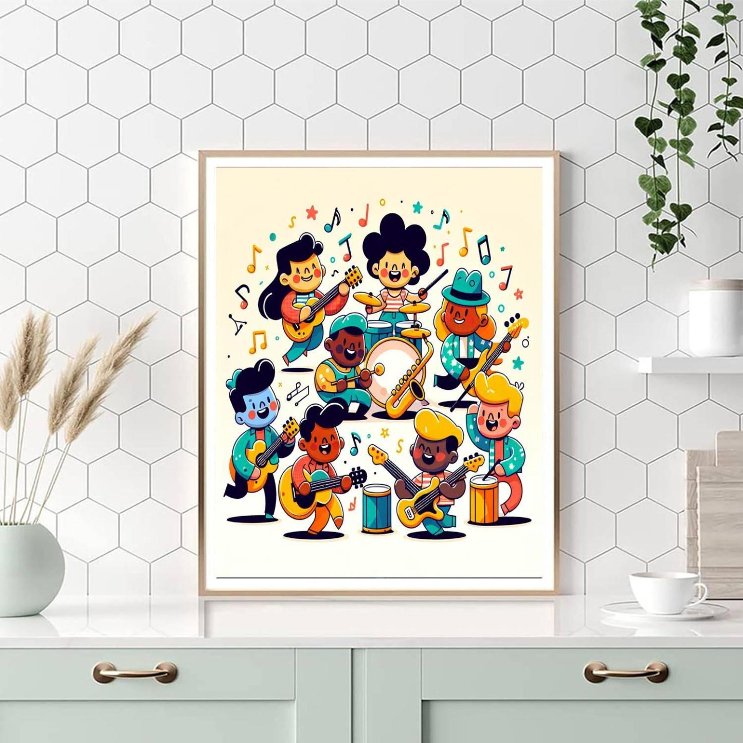 Fantastic Music Jam Numbered Painting Kits