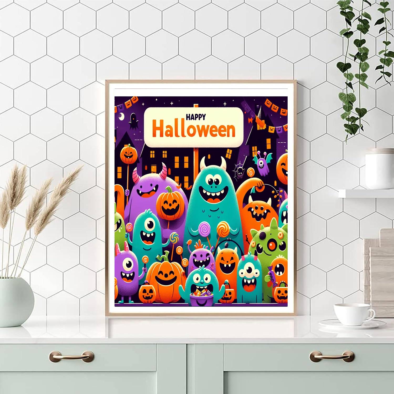 Happy Halloween Monsters Numbered Painting Kits