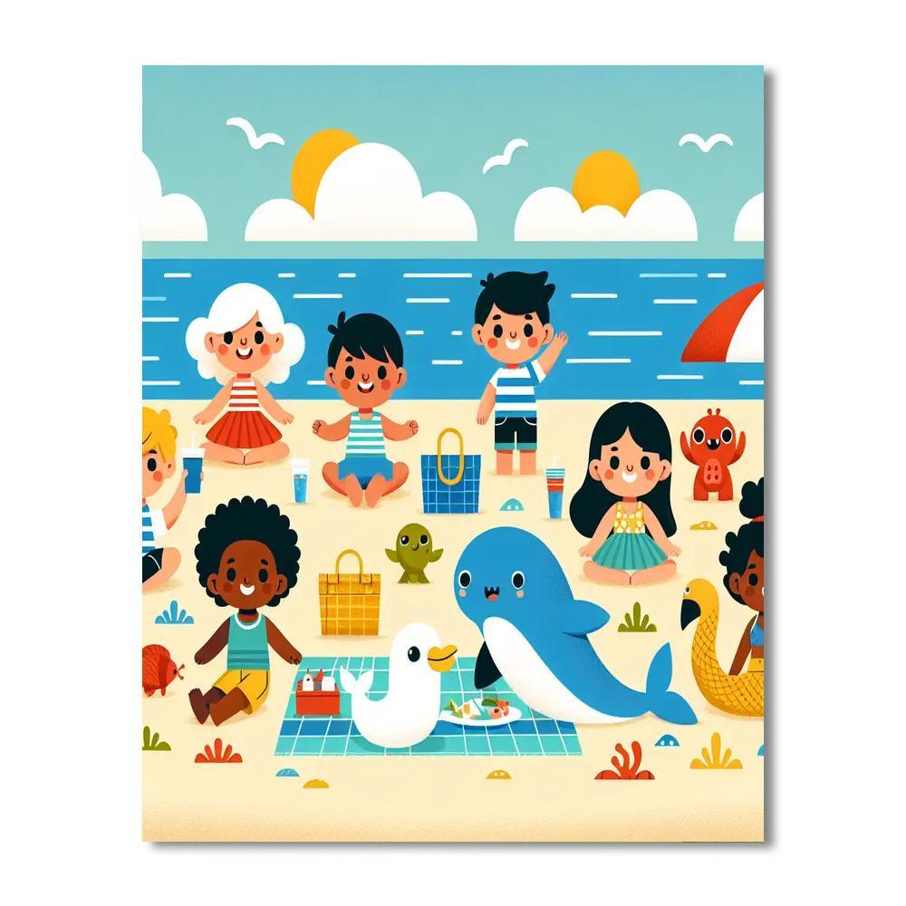 Seaside Picnic Adventure Paint By Number