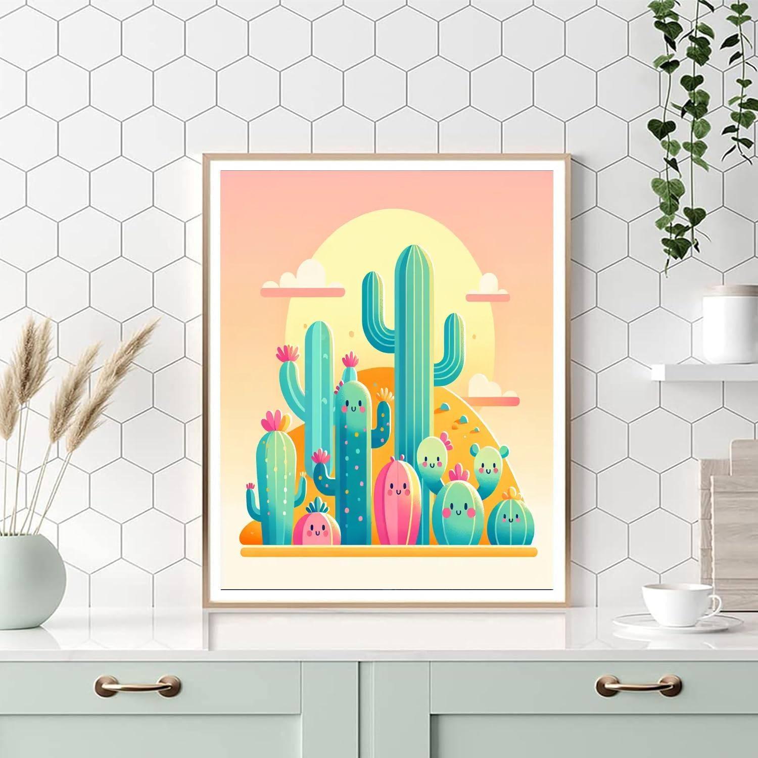 Cheerful Cactus Patch DIY Paint By Numbers
