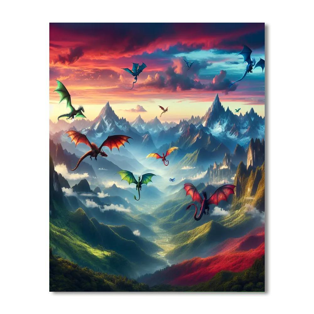 Epic Dragon Adventure Paint By Numbers Kits